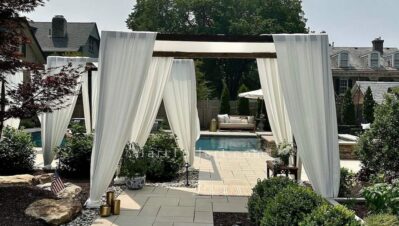 h2h lounge cabana rental wooden drape 13