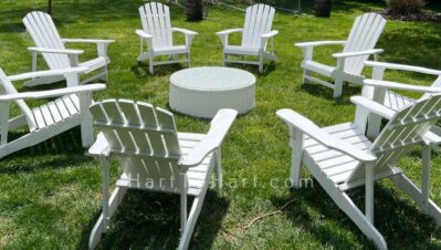 h2h lounge seating rental adirondack chairs white 2