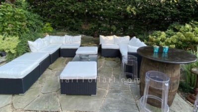 h2h lounge seating rental wicker furniture black 1