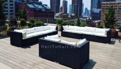 h2h lounge seating rental wicker furniture black 2
