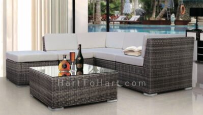 h2h lounge seating rental wicker furniture brown 3