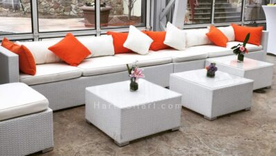 h2h lounge seating rental wicker furniture white 7