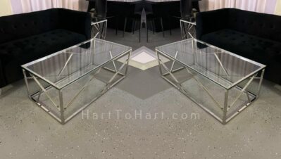 h2h lounge table rental glass silver 2
