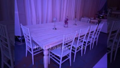 h2h lounge table rental rustic wood white 6