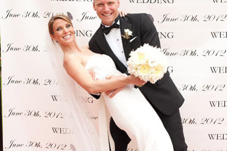 step and repeat wedding photobooth