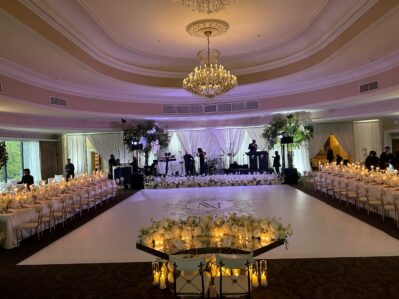 oheka castle wedding band stage decor (1)